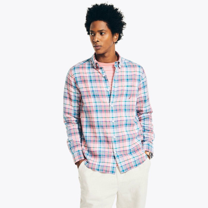 Camisa Nautica Mangas Largas Cuadros Para Caballeros by Nautica