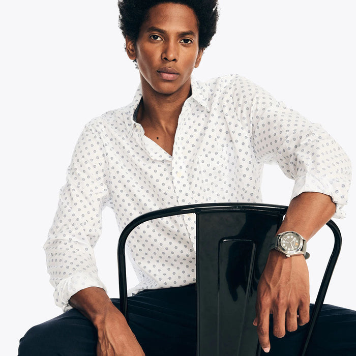 Camisa Nautica Mangas Largas Estampada Para Caballeros by Nautica