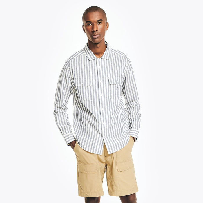 Camisa Nautica Mangas Largas Rayas Para Caballeros by Nautica