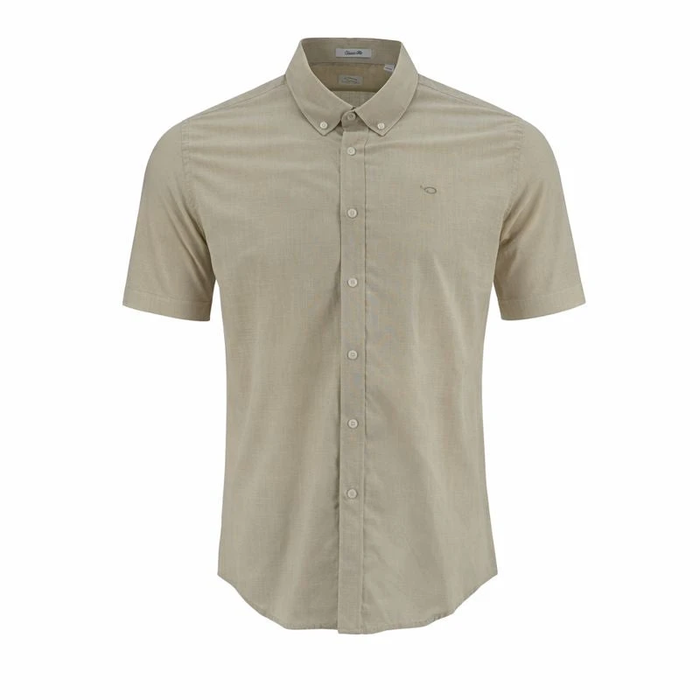 Camisa Oscar De La Renta Mangas Cortas Lisa Para Caballeros by Oscar De La Renta