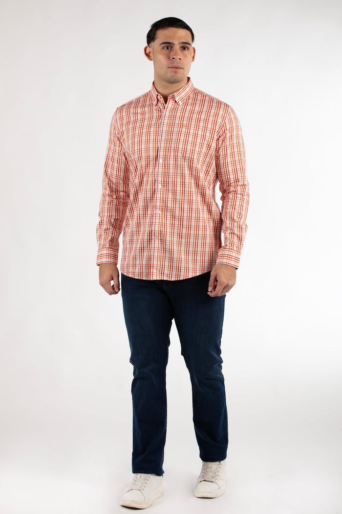 Camisa Oscar De La Renta Mangas Largas Cuadros Para Caballeros by Oscar De La Renta