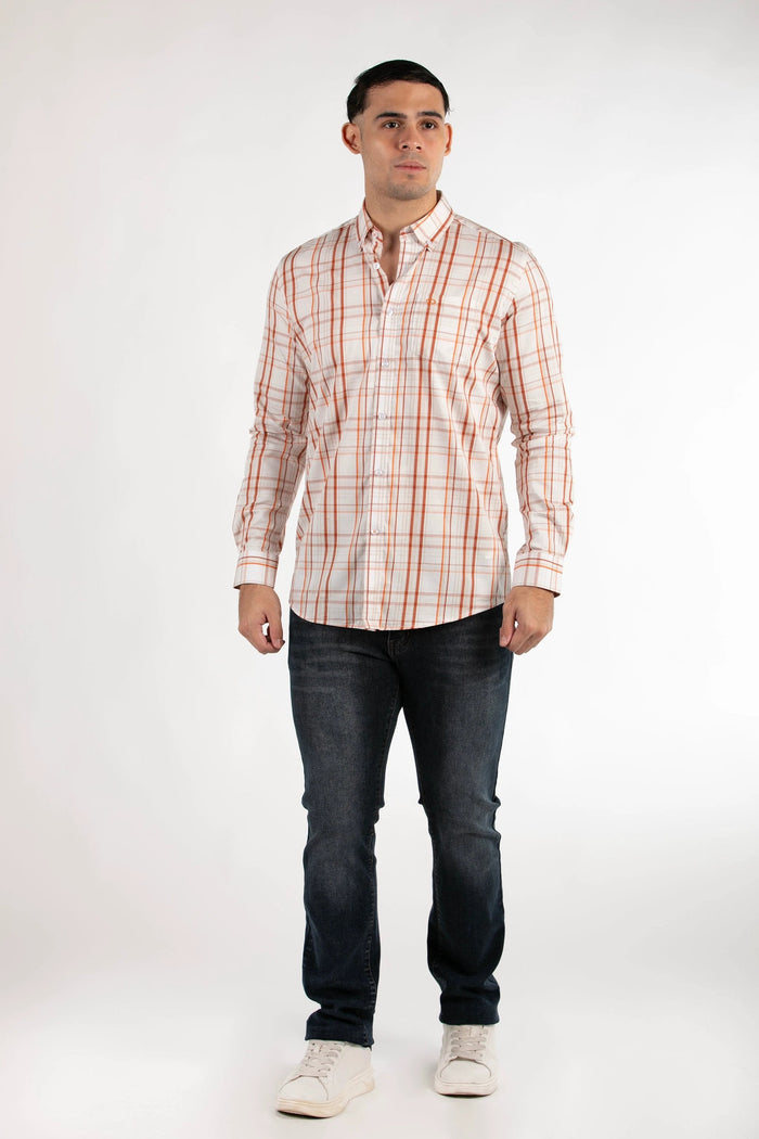Camisa Oscar De La Renta Mangas Largas Cuadros Para Caballeros by Oscar De La Renta