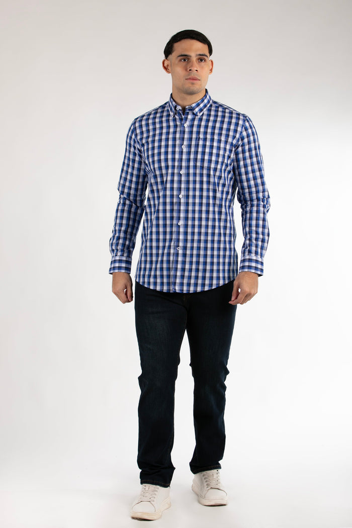Camisa Oscar De La Renta Mangas Largas Cuadros Para Caballeros by Oscar De La Renta