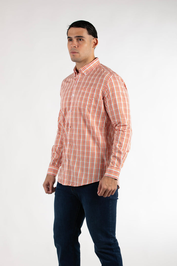 Camisa Oscar De La Renta Mangas Largas Cuadros Para Caballeros by Oscar De La Renta