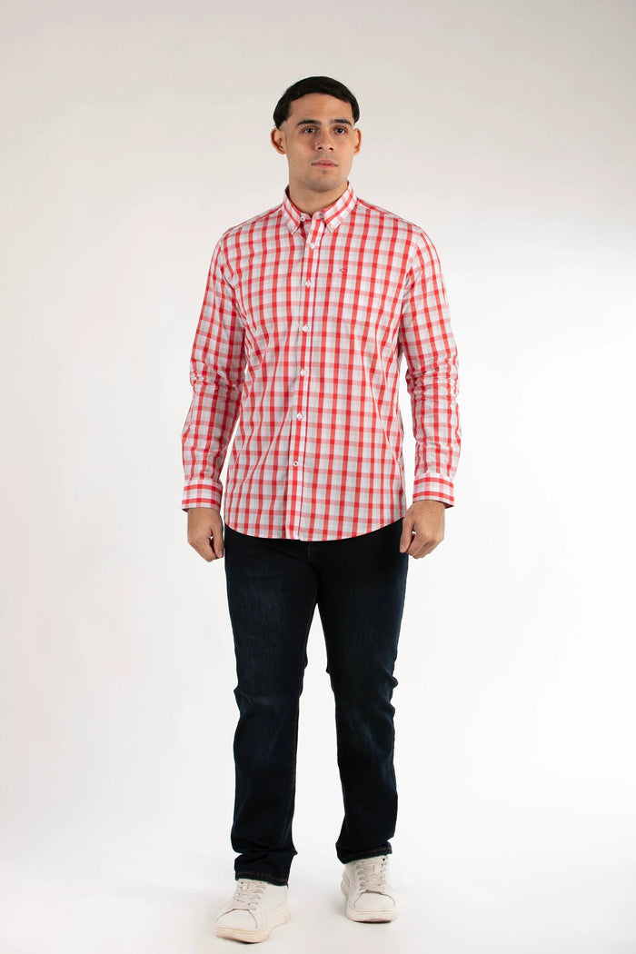 Camisa Oscar De La Renta Mangas Largas Cuadros Para Caballeros by Oscar De La Renta