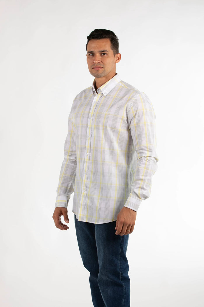 Camisa Oscar De La Renta Mangas Largas Cuadros Para Caballeros by Oscar De La Renta