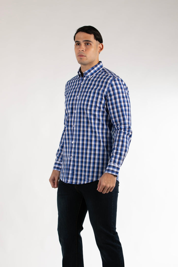 Camisa Oscar De La Renta Mangas Largas Cuadros Para Caballeros by Oscar De La Renta