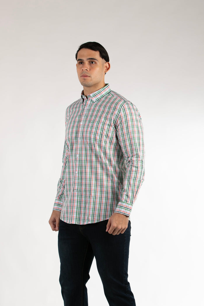 Camisa Oscar De La Renta Mangas Largas Cuadros Para Caballeros by Oscar De La Renta
