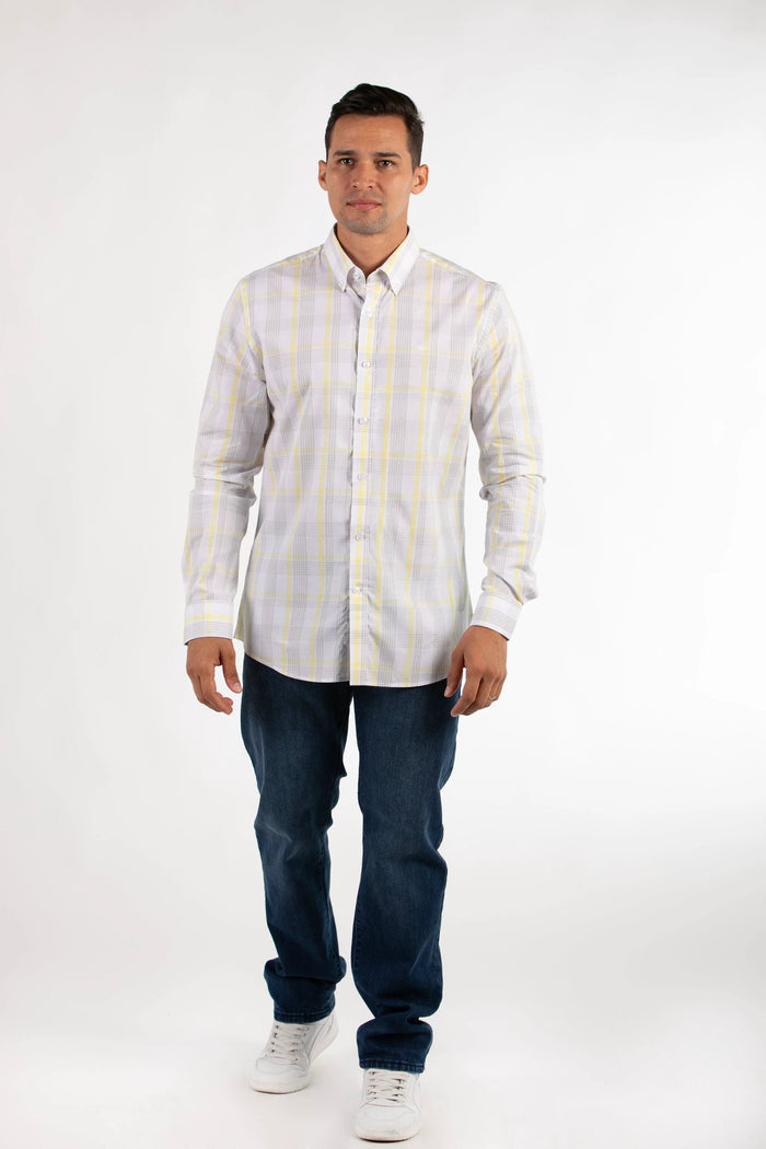 Camisa Oscar De La Renta Mangas Largas Cuadros Para Caballeros by Oscar De La Renta