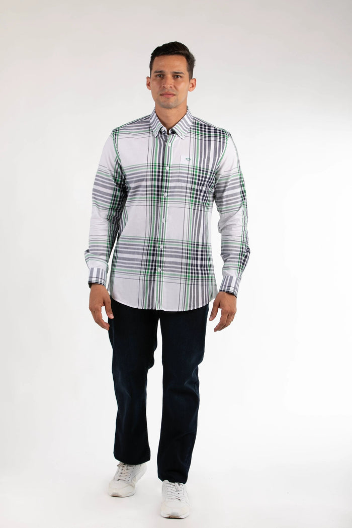 Camisa Oscar De La Renta Mangas Largas Cuadros Para Caballeros by Oscar De La Renta