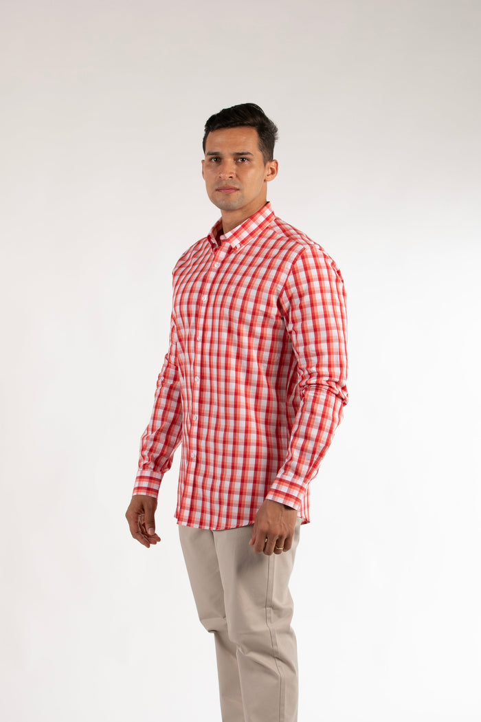 Camisa Oscar De La Renta Mangas Largas Cuadros Para Caballeros by Oscar De La Renta