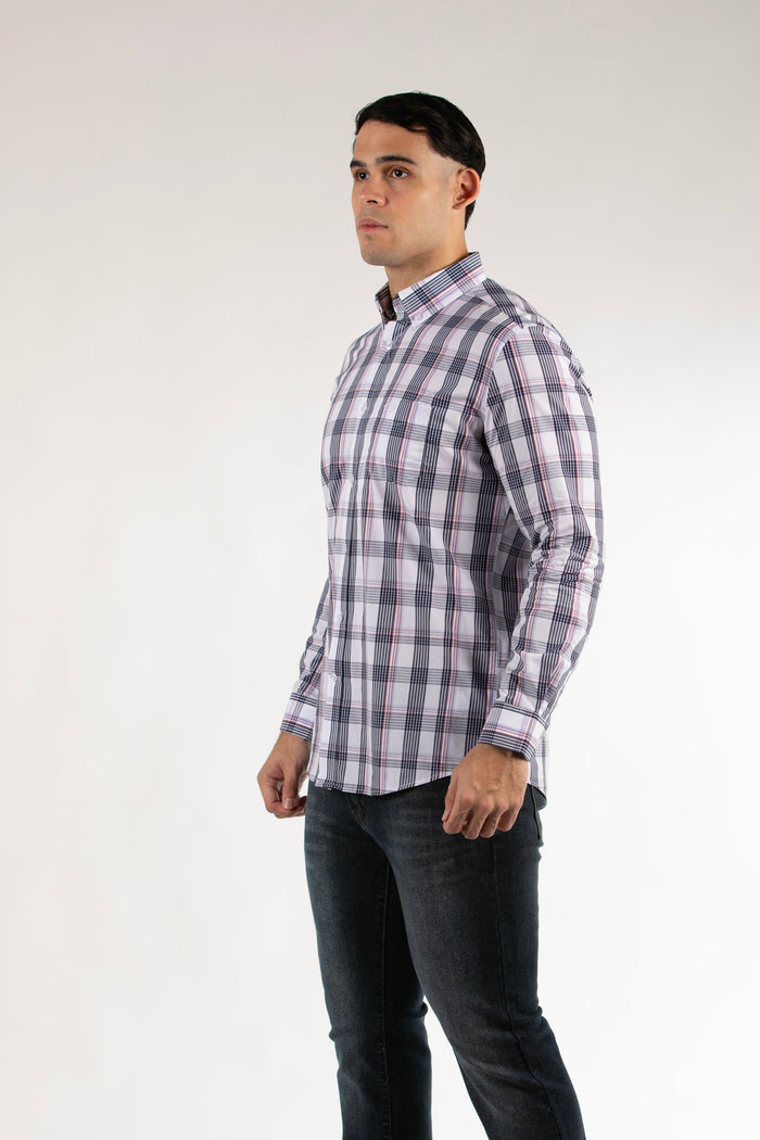 Camisa Oscar De La Renta Mangas Largas Cuadros Para Caballeros by Oscar De La Renta