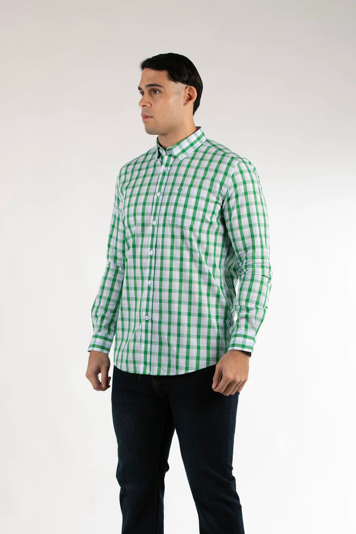 Camisa Oscar De La Renta Mangas Largas Cuadros Para Caballeros by Oscar De La Renta