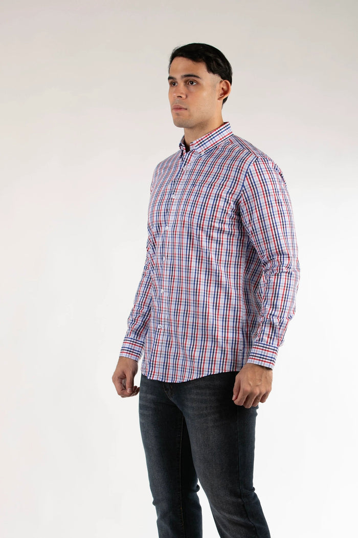 Camisa Oscar De La Renta Mangas Largas Cuadros Para Caballeros by Oscar De La Renta