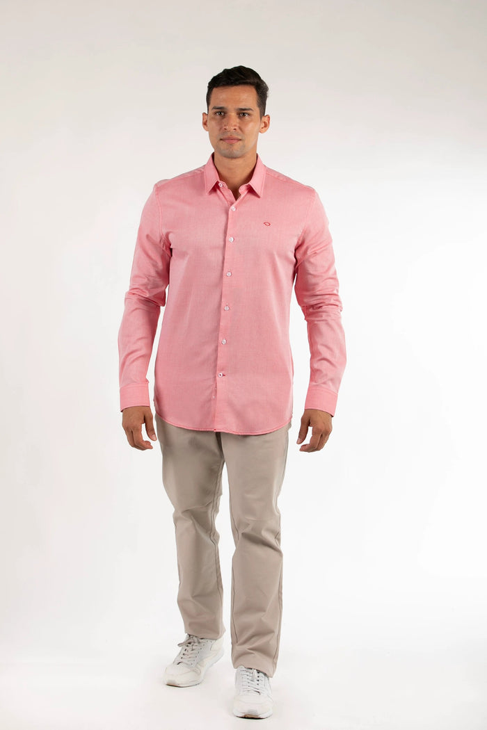 Camisa Oscar De La Renta Mangas Largas Lisa Para Caballeros by Oscar De La Renta