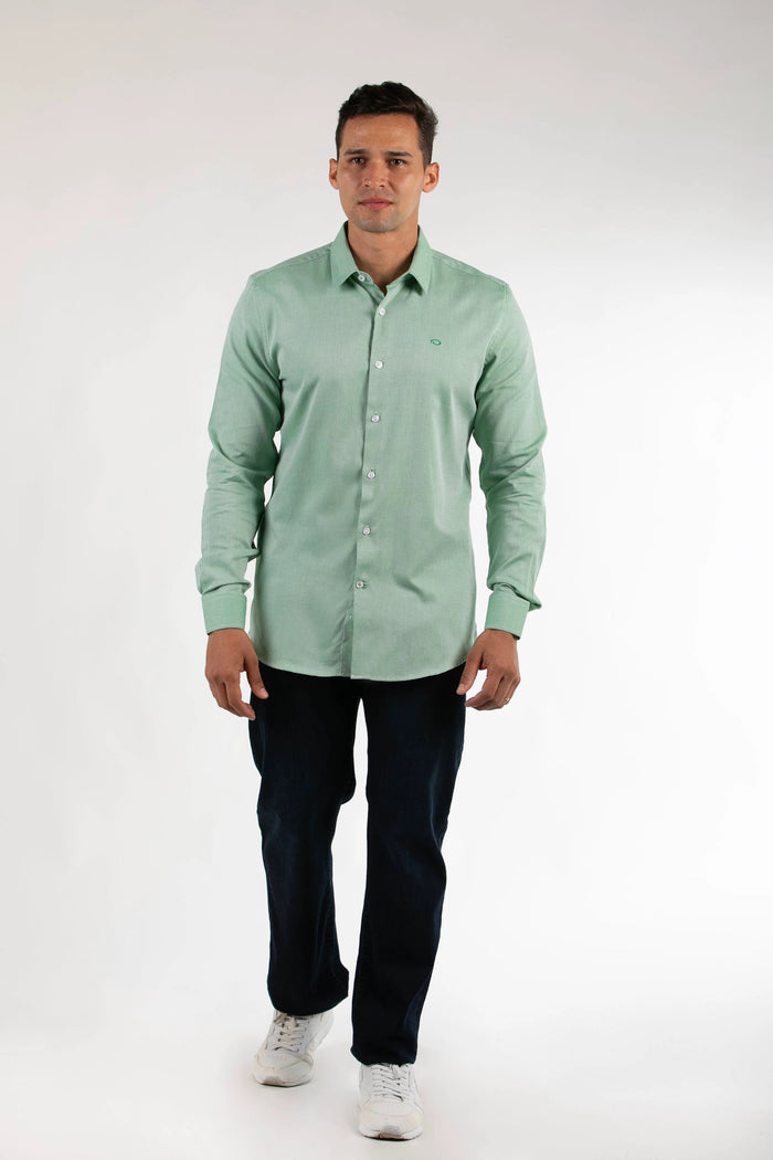 Camisa Oscar De La Renta Mangas Largas Lisa Para Caballeros by Oscar De La Renta