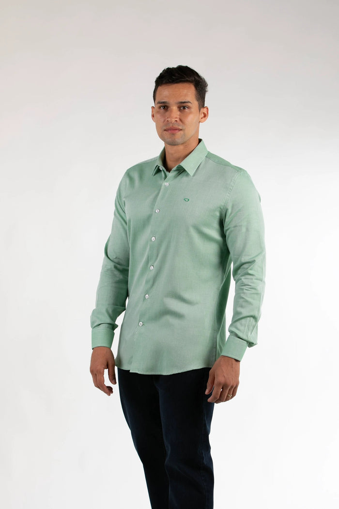 Camisa Oscar De La Renta Mangas Largas Lisa Para Caballeros by Oscar De La Renta