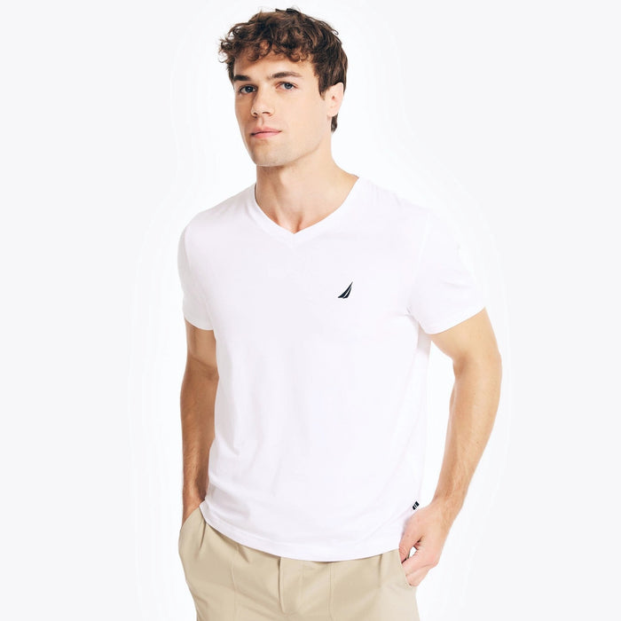 Camiseta Nautica Mangas Cortas Lisa P/ Caballeros V71008-1BW by Nautica