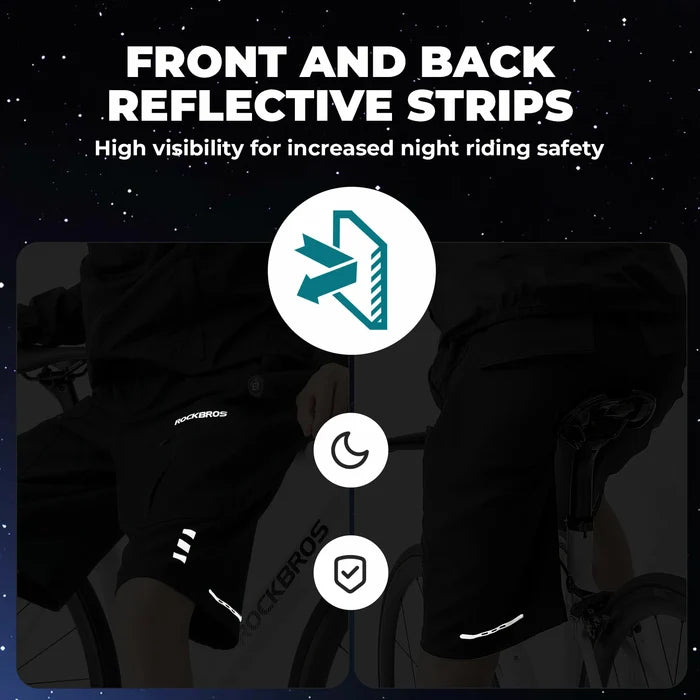 Casual Cycling Shorts with Padded Liner & Zipped Pockets