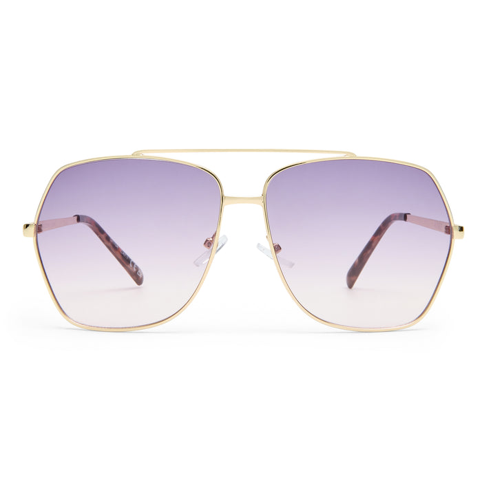 Celestine Gold Cookie Tort Uni-Sex Aviator Sunglasses | Aire
