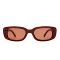 Ceres Burgundy Female Rectangle Sunglasses | Aire