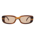 Ceres Chocolate Haze Uni-Sex Rectangle Sunglasses | Aire