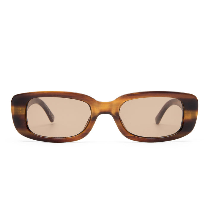 Ceres Chocolate Haze Uni-Sex Rectangle Sunglasses | Aire
