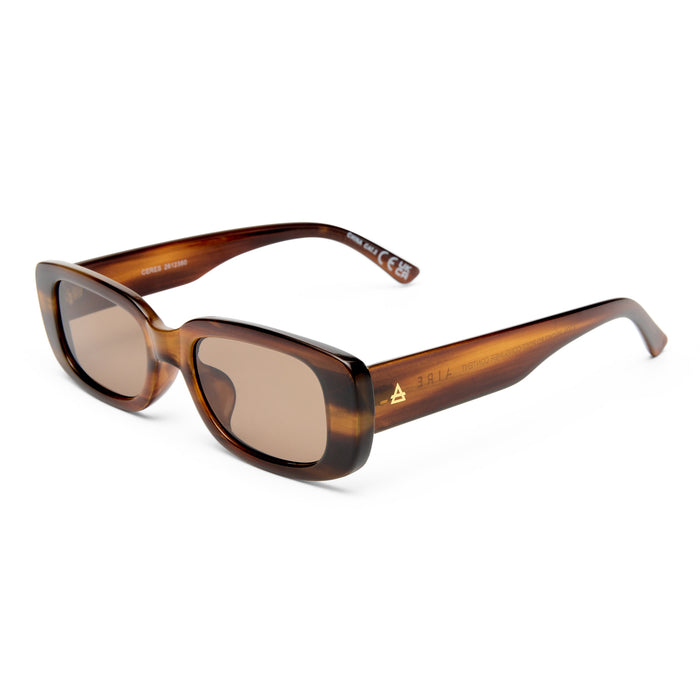 Ceres Chocolate Haze Uni-Sex Rectangle Sunglasses | Aire