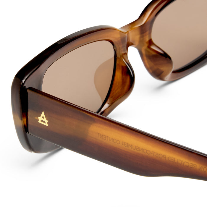 Ceres Chocolate Haze Uni-Sex Rectangle Sunglasses | Aire