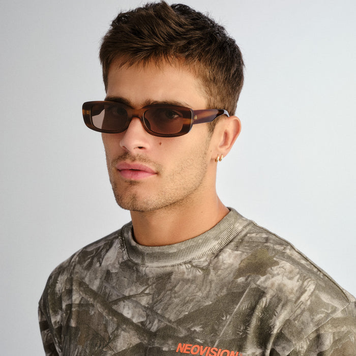 Ceres Chocolate Haze Uni-Sex Rectangle Sunglasses | Aire