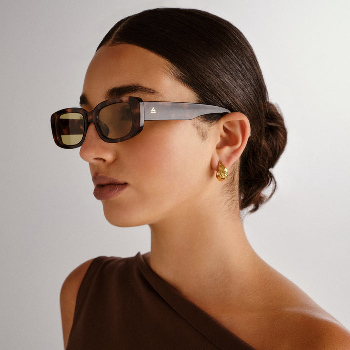 Ceres Dark Tort Uni-Sex Rectangle Sunglasses | Aire