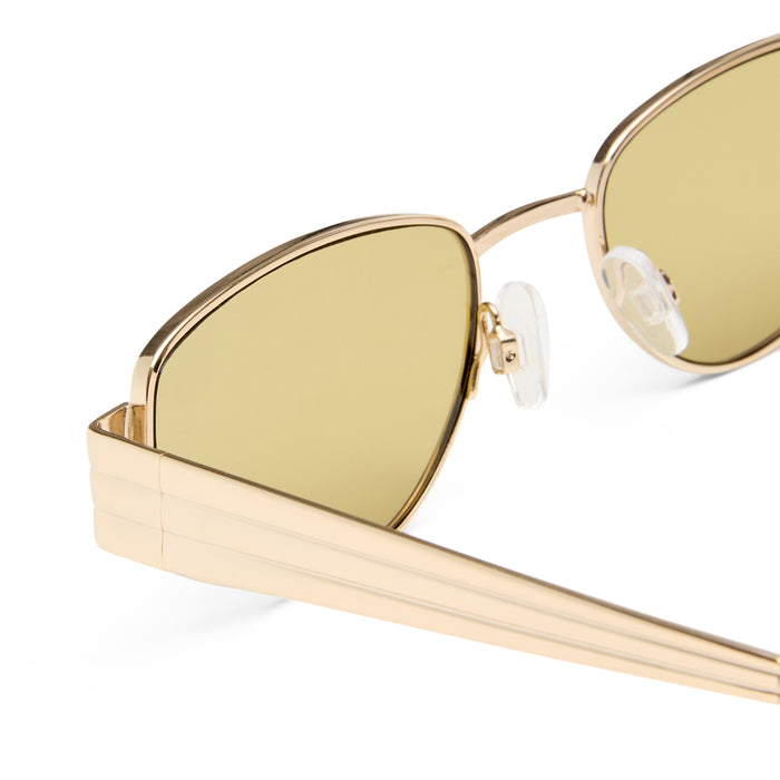 Cloudfare Gold Dark Tort Uni-Sex Aviator Sunglasses | Aire