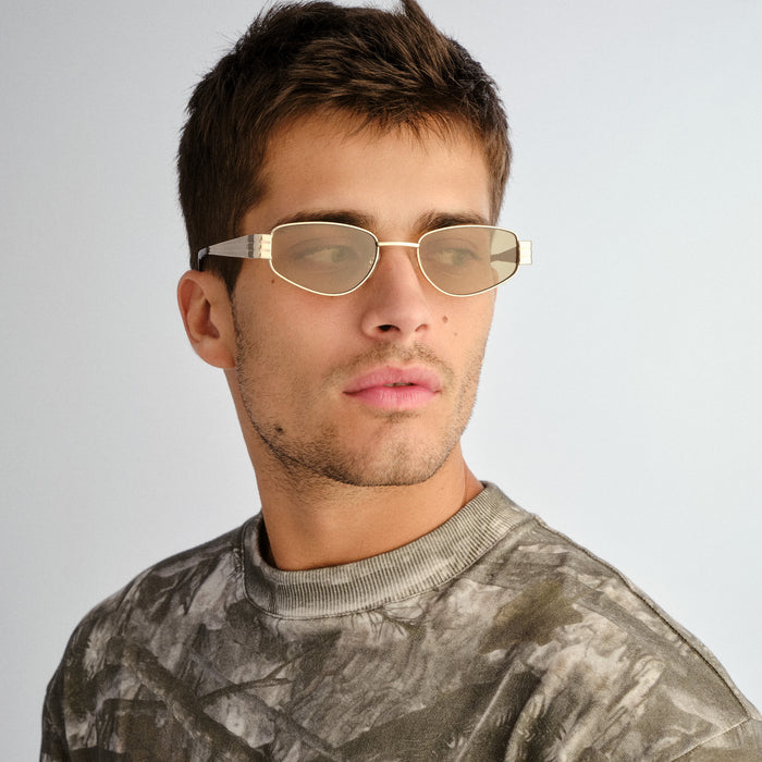 Cloudfare Gold Dark Tort Uni-Sex Aviator Sunglasses | Aire