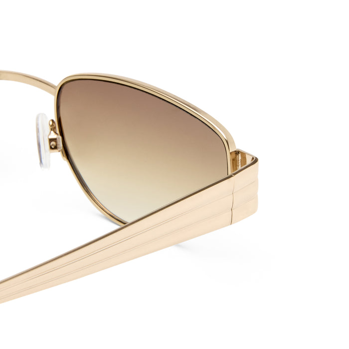 Cloudfare Gold Sand Uni-Sex Aviator Sunglasses | Aire