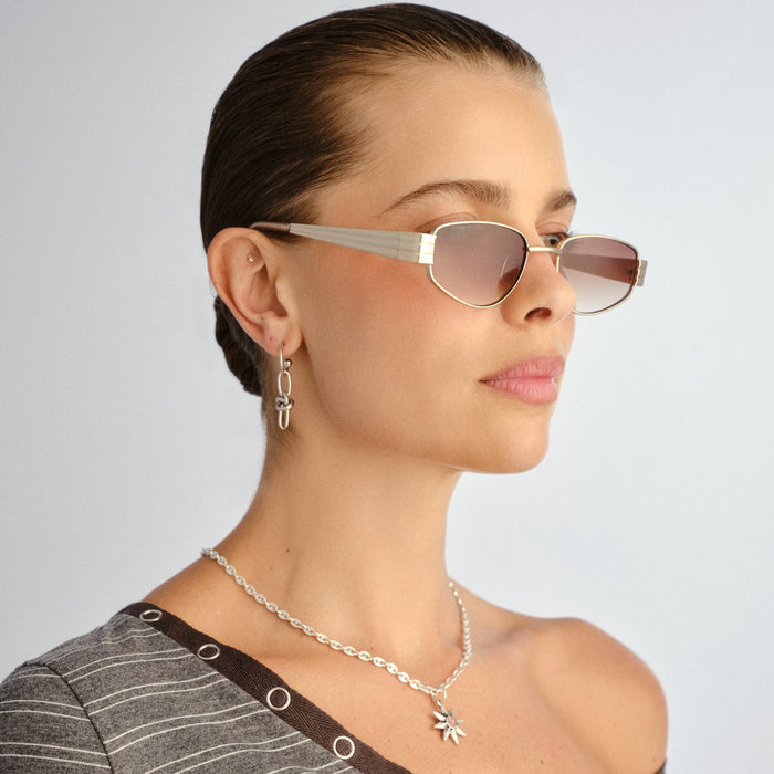 Cloudfare Gold Sand Uni-Sex Aviator Sunglasses | Aire