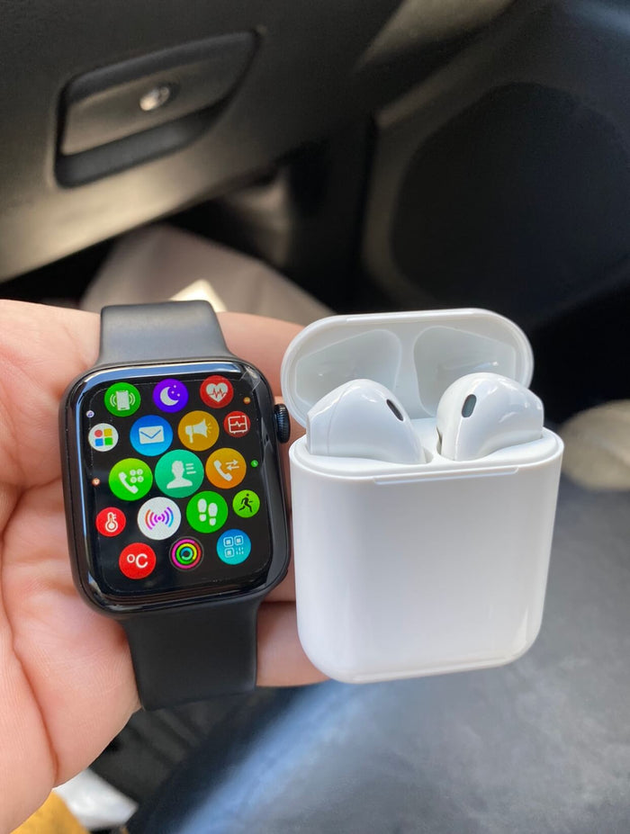 Combo Reloj Inteligente serie 8 + Audifonos + 2 Pulseras