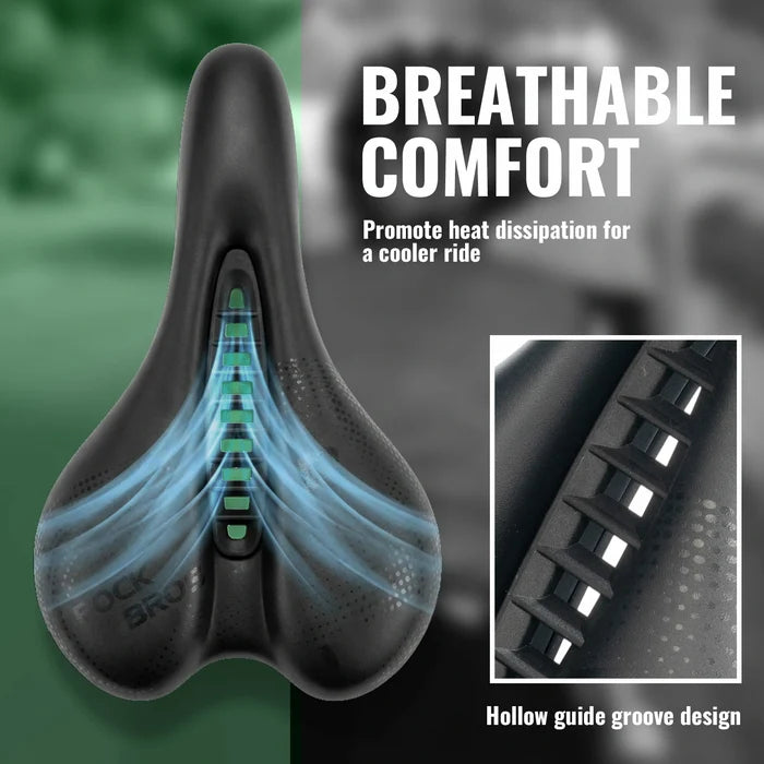 ROCKBROS comfortable bicycle saddle with PU leather surface