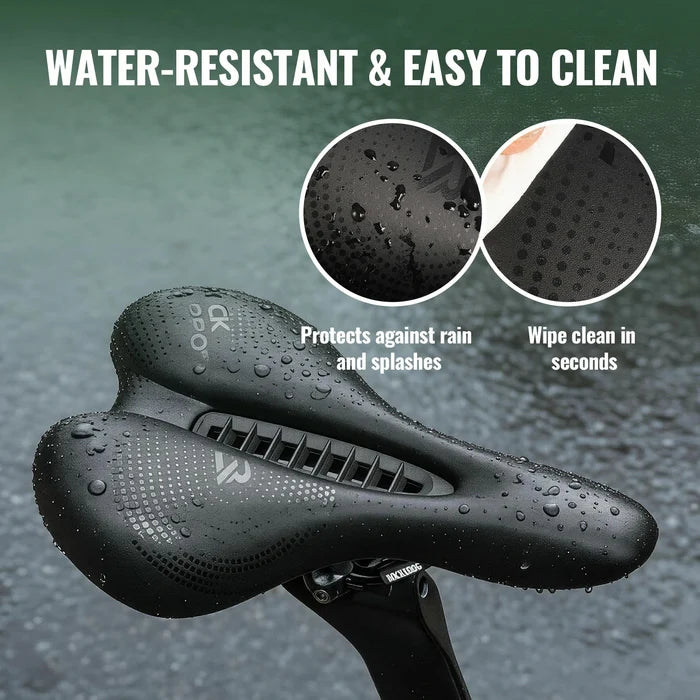 ROCKBROS comfortable bicycle saddle with PU leather surface