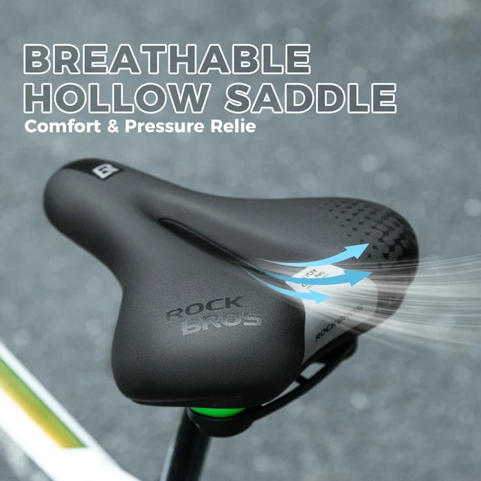 ROCKBROS Comfy Bike Seat Bicycle Saddle Wide Shock-Absorbing