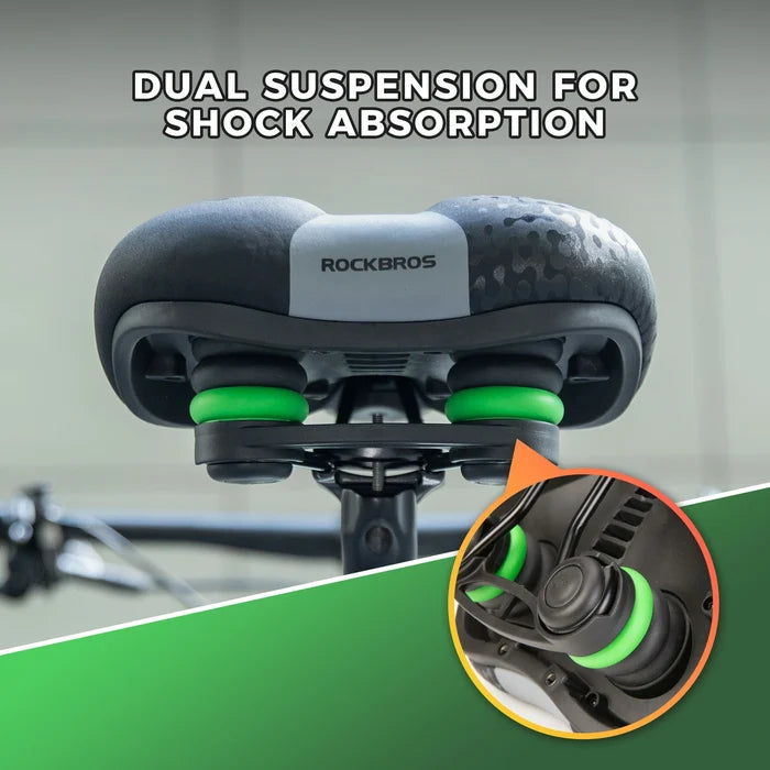 ROCKBROS Comfy Bike Seat Bicycle Saddle Wide Shock-Absorbing