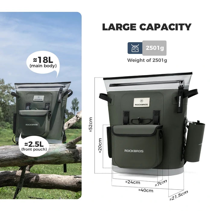 ROCKBROS cooler bag 68H cooling portable large capacity 18L