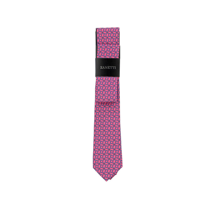 Corbata y Pañuelo Zanetti Set Estampada P/ Caballeros by Zanetti