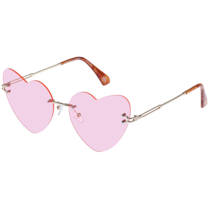 Cosmic Love Gold Pink Female Cat-Eye Sunglasses | Aire