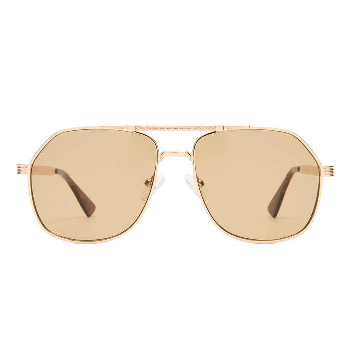 Cosmos Gold Female Aviator Sunglasses | Aire