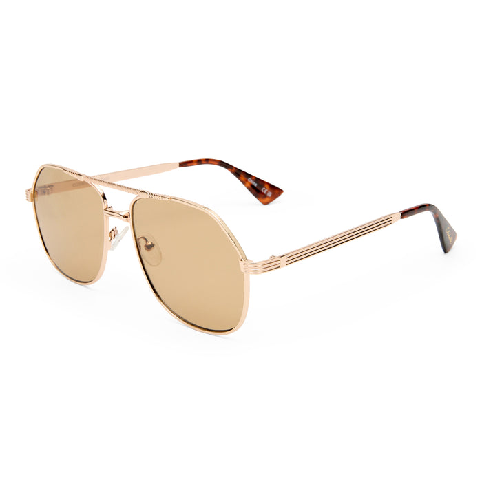Cosmos Gold Female Aviator Sunglasses | Aire