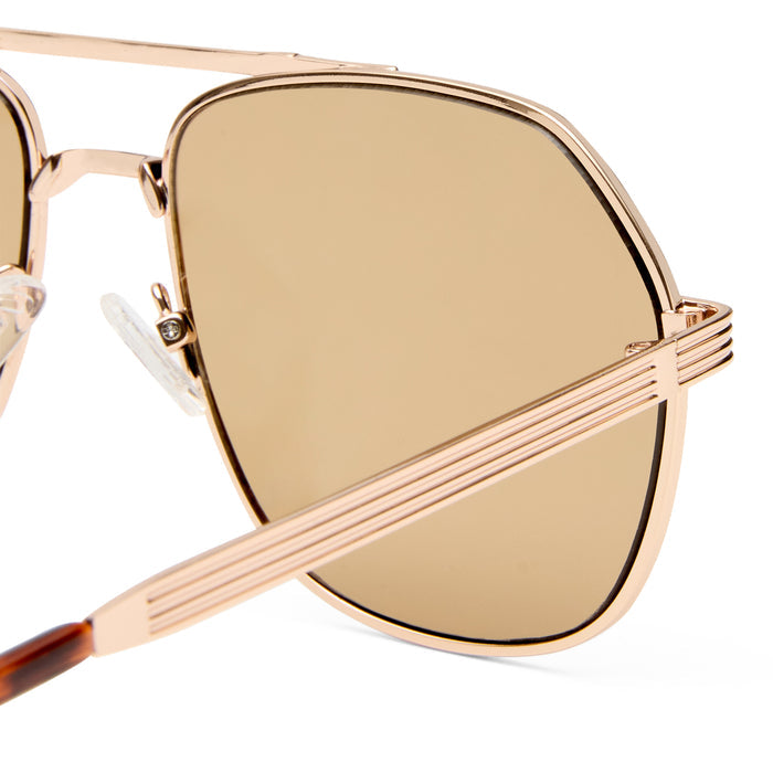 Cosmos Gold Female Aviator Sunglasses | Aire