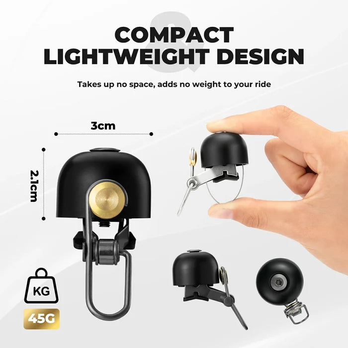 ROCKBROS cycling bell ring loud handlebar alarm bicycle bell black twin pack