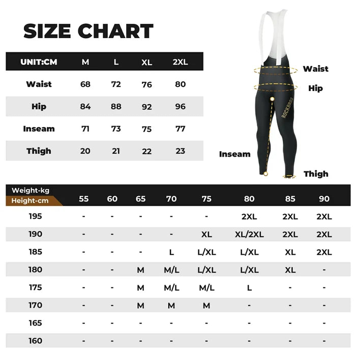 ROCKBROS cycling bib trousers 3d padded for spring autumn