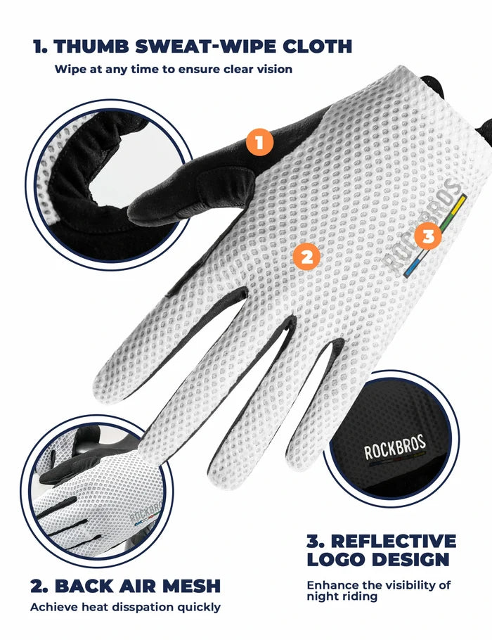 padded cycling gloves with touchscreen fingertips for comfortable and secure bike riding