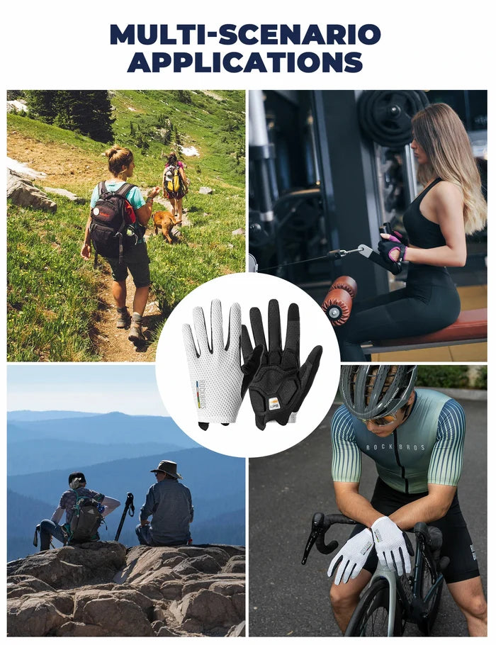 padded cycling gloves with touchscreen fingertips for comfortable and secure bike riding